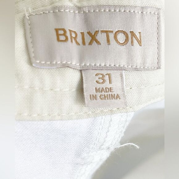 Brixton Vancouver Chino cargo utility Shorts in crisp white 31. NWT - Picture 9 of 12